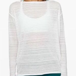 Lululemon Sheer Striped Long Sleeve Top
